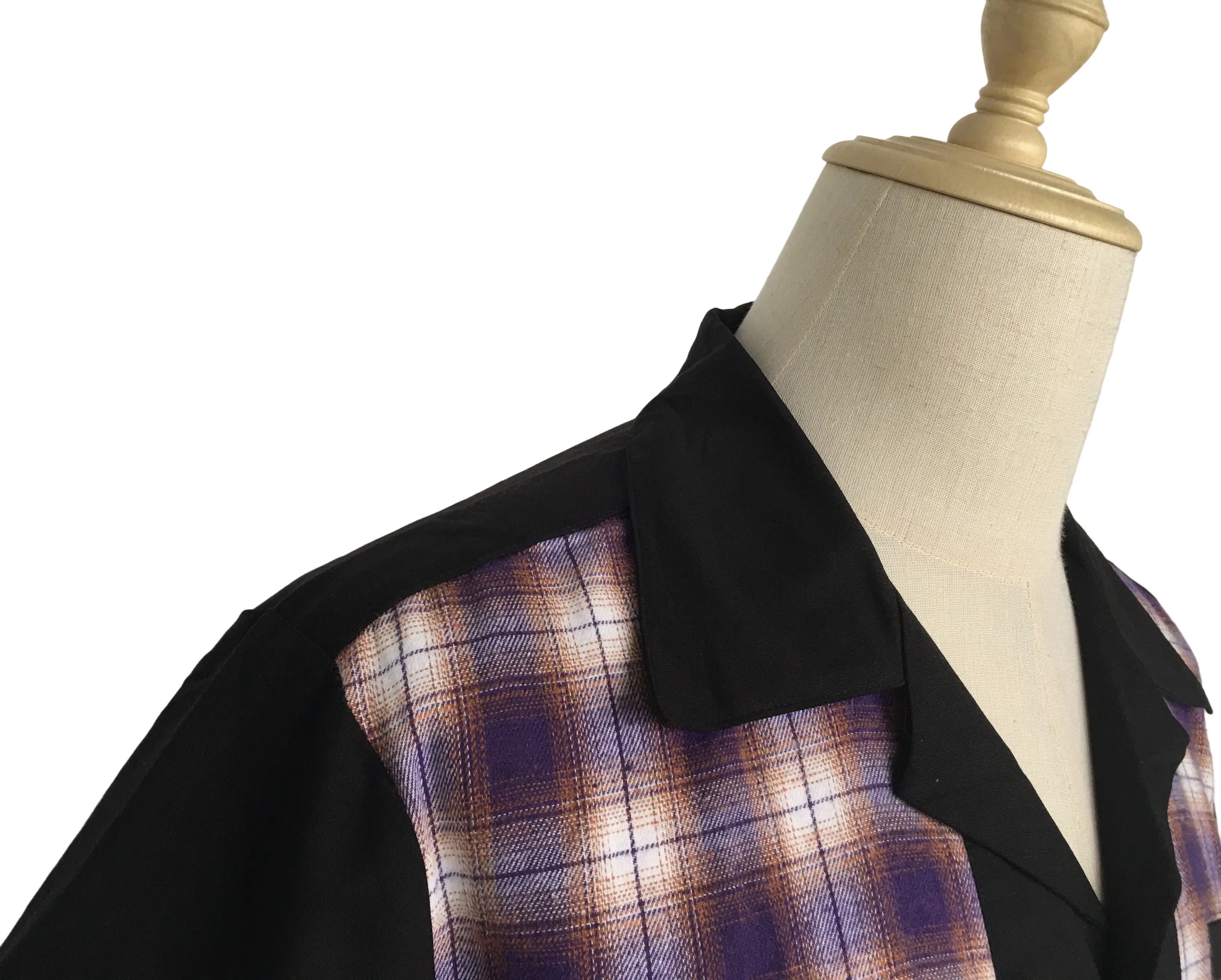 Other Workshirts men clothing black contrast plaid Size US XXL / EU 58 / 5 - 5 Thumbnail