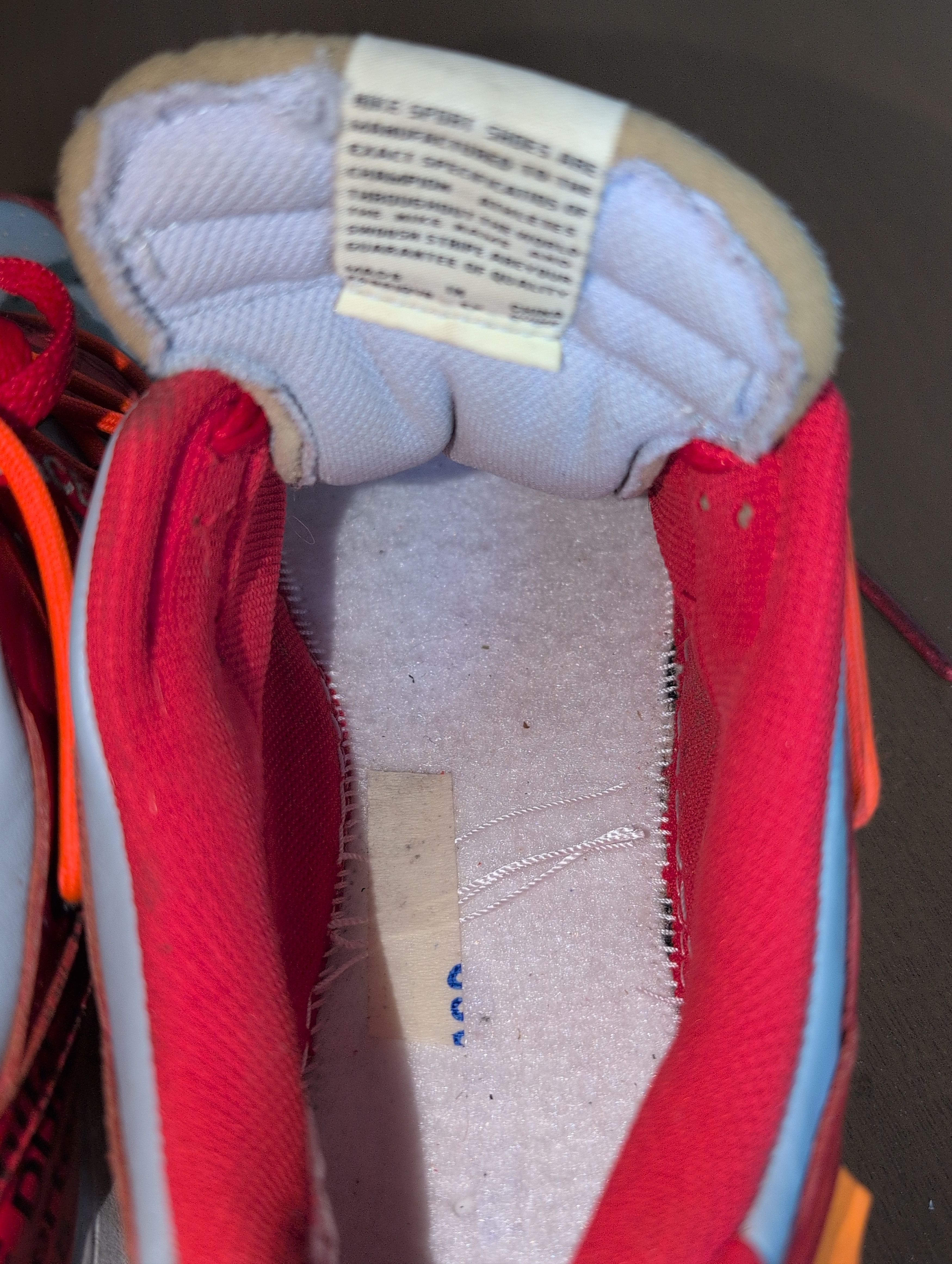 Nike × Off-White Nike Dunk Low Off-White University Red Size US 9.5 / EU 42-43 - 9 Thumbnail