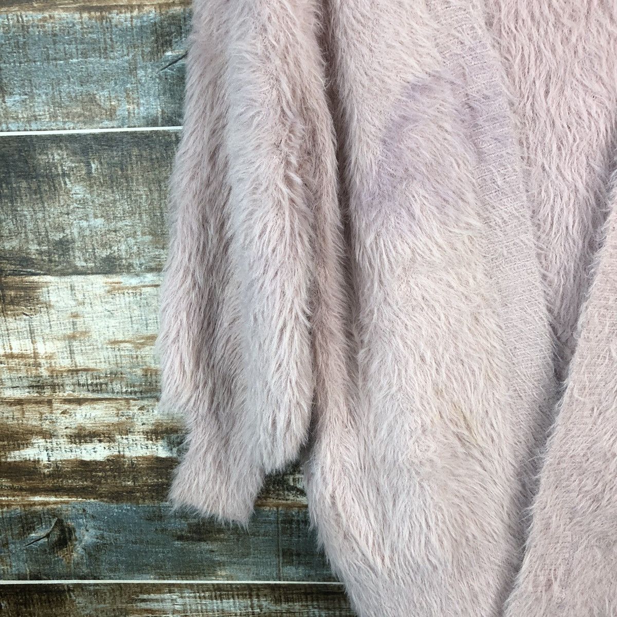 GU GU Pink Cardigan mohair shaggy fur Knitwear #A1323 Size M / US 6-8 / IT 42-44 - 7 Thumbnail