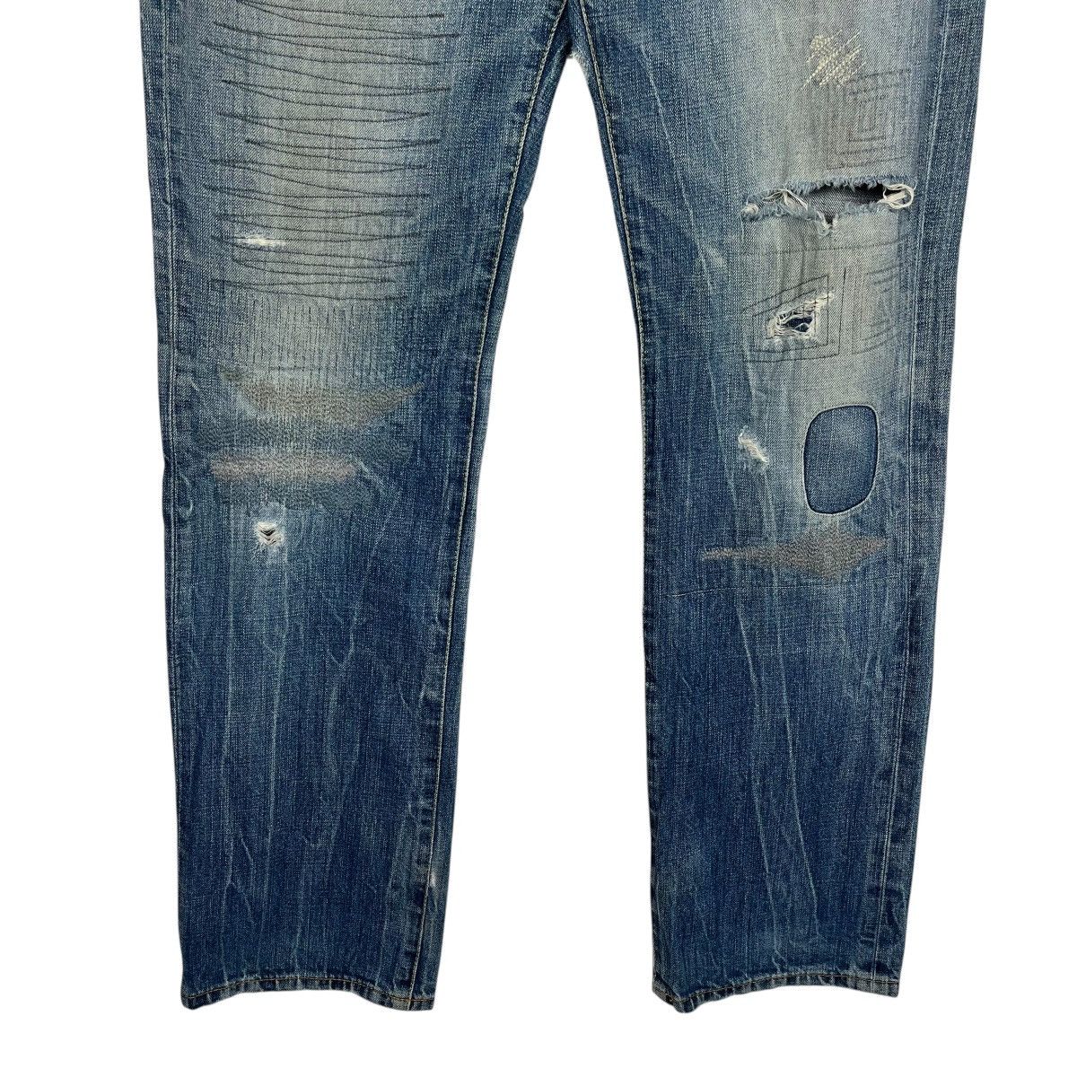 Sophnet. Vintage Sophnet Sashiko Distressed Motive Denim Jeans Size US 32 / EU 48 - 3 Thumbnail