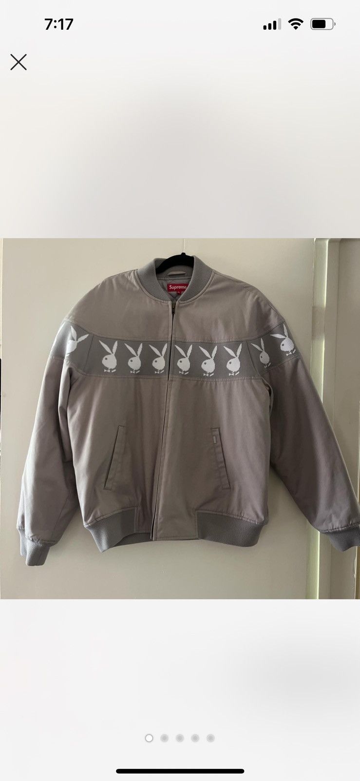Playboy × Supreme Grey Supreme x Playboy bomber jacket collab from 2019 Size US M / EU 48-50 / 2 - 1 Thumbnail