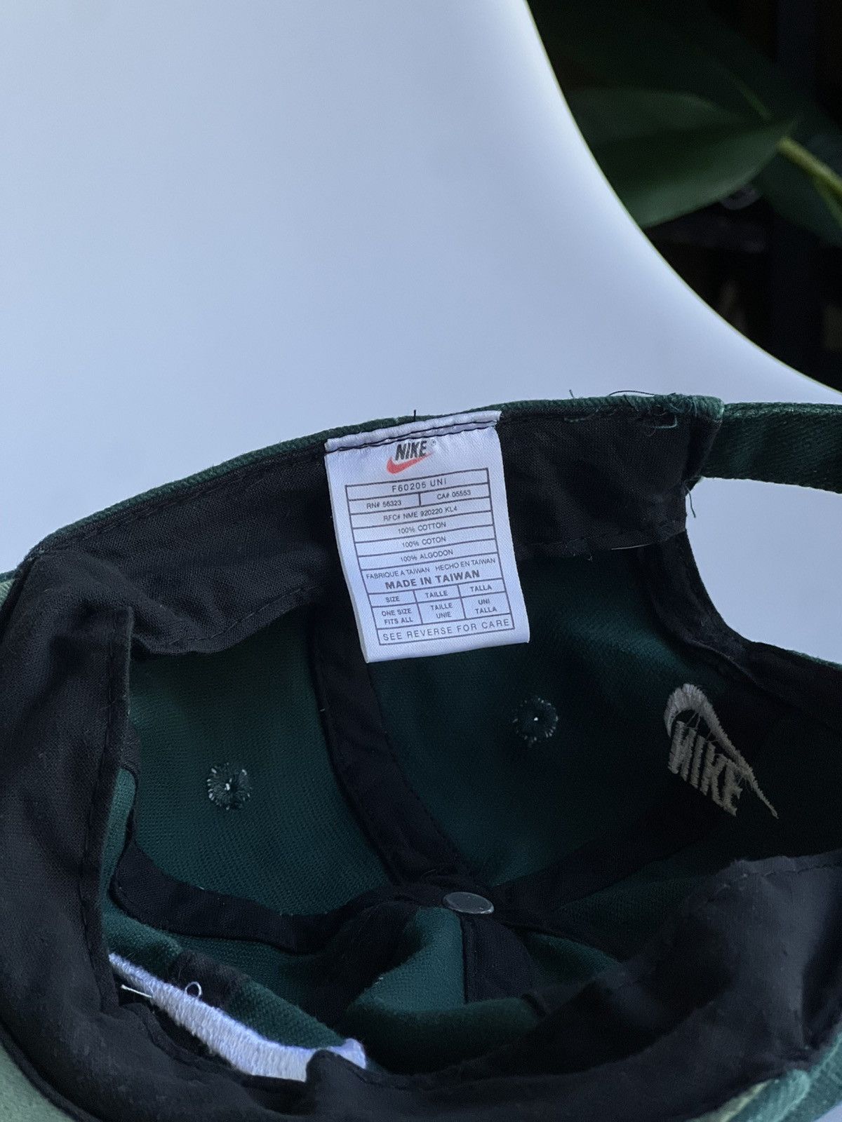 Nike × Vintage Vintage 1990s Nike Green Hat Y2K Rare Adjustable Strapback Size ONE SIZE - 21 Thumbnail