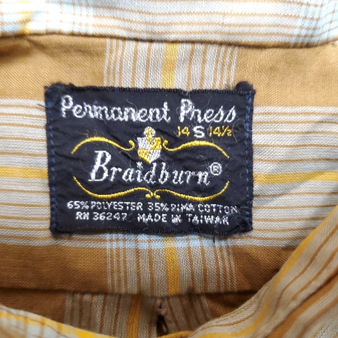 Vintage VINTAGE Braidburn Shirt Mens S Brown Plaid Tapered Long Sleeve Permanent Press Shirt Mens S Brown Plaid Tapered Long Sleeve Permanent Press Size US S / EU 44-46 / 1 - 6 Thumbnail