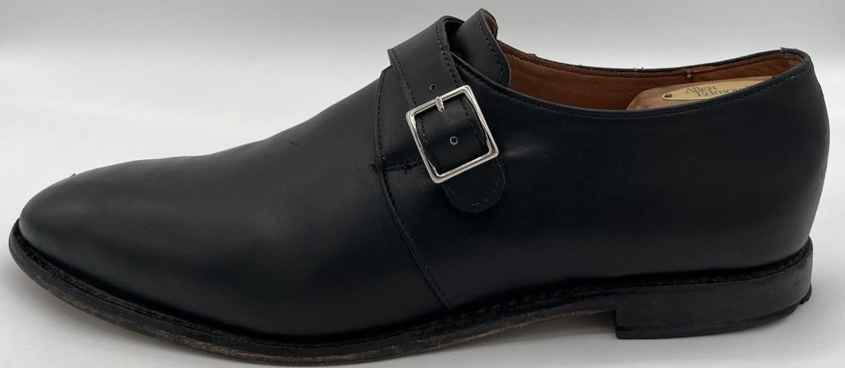 Allen Edmonds Allen Edmonds "PLYMOUTH" Single Monk Strap 12D Black Leather Size US 12 / EU 45 - 5 Thumbnail