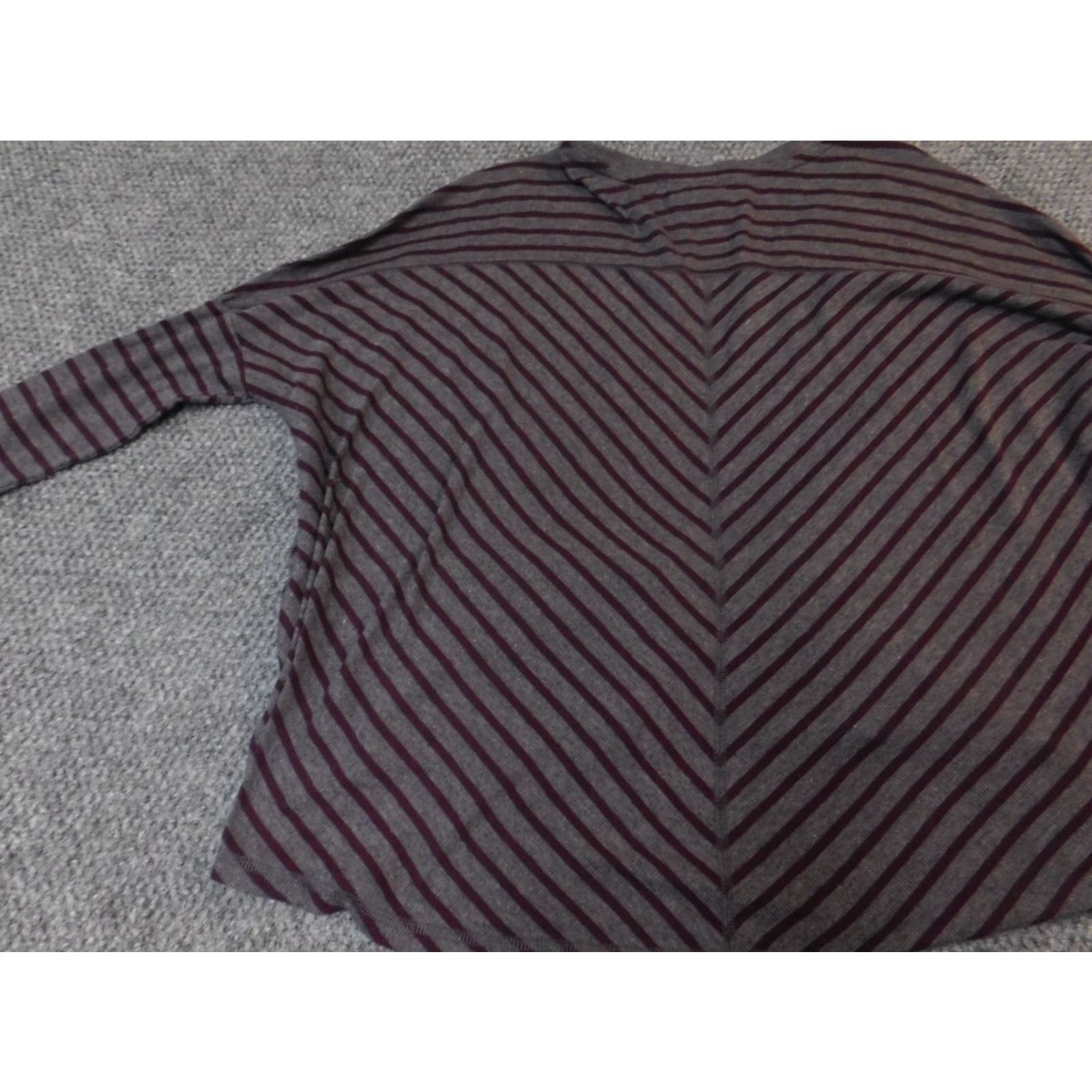 Old Navy Old Navy Womens Sweater Pullover Striped Crew Neck Raglan Sleeve Gray 100% Cotton M Regular Stretch Logo Size M / US 6-8 / IT 42-44 - 7 Thumbnail