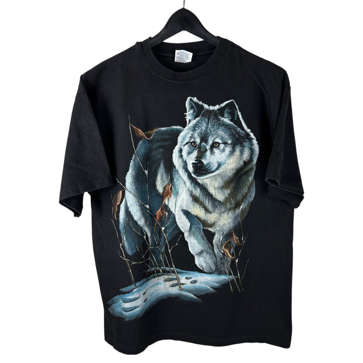 Vintage Vintage 90s Arctic Wolf Snow Bunny Nature Shirt Size US L / EU 52-54 / 3 - 1 Thumbnail