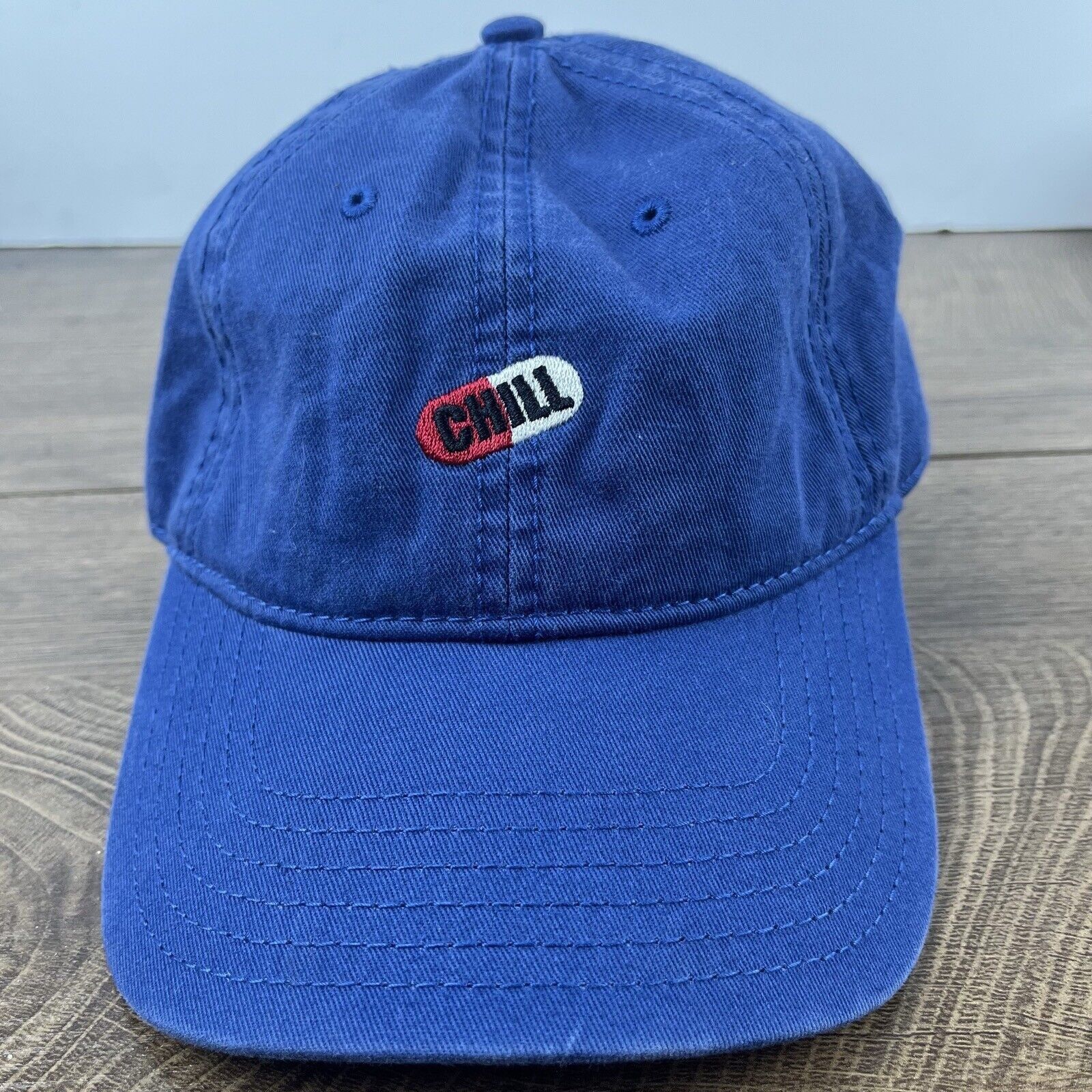 Other Chill Pill Hat Chill Pill Cap Adjustable Hat Blue Hat Adult Size ONE SIZE - 3 Thumbnail