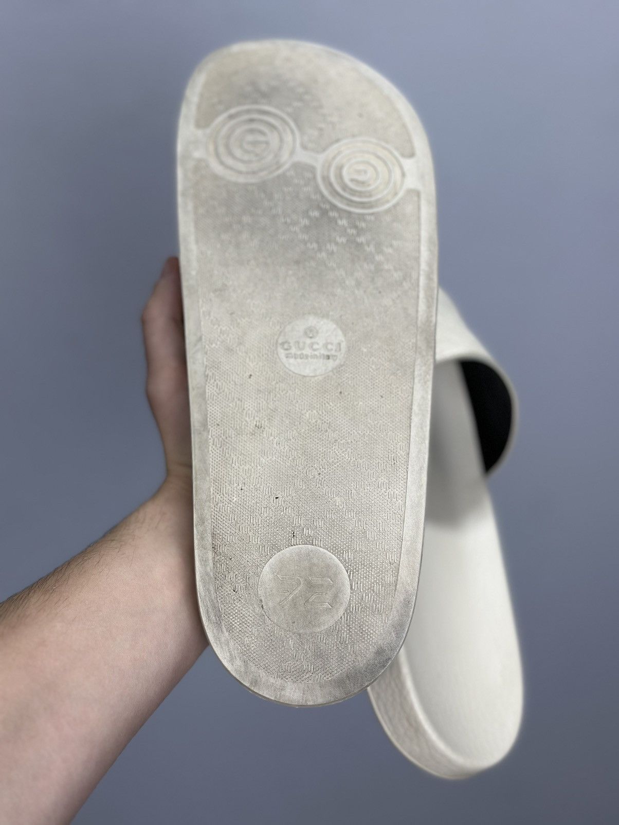 Gucci Gucci microguccissima Slides Cream Monogram Pattern Sandals Size US 10 / EU 43 - 8 Thumbnail