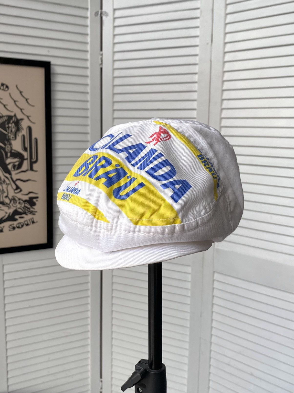 Vintage Vintage 80s Calanda Brau Beer Cycling Cap Hat Switzerland Size ONE SIZE - 2 Thumbnail