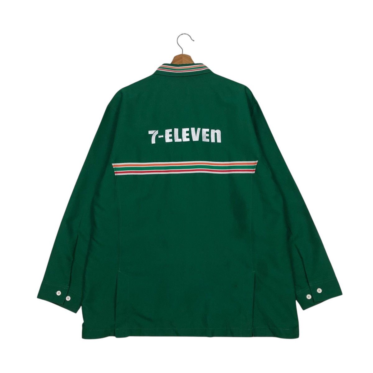 Japanese Brand 📌Vintage Worker Shirt Jacket 7-Eleven Big Logo Size US L / EU 52-54 / 3 - 9 Thumbnail