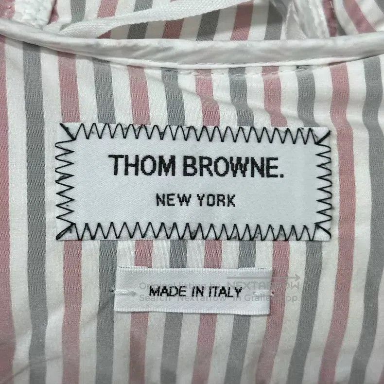 Thom Browne Thom Browne White Classic Four Stripe Long Down Coat Size XS / US 0-2 / IT 36-38 - 5 Thumbnail