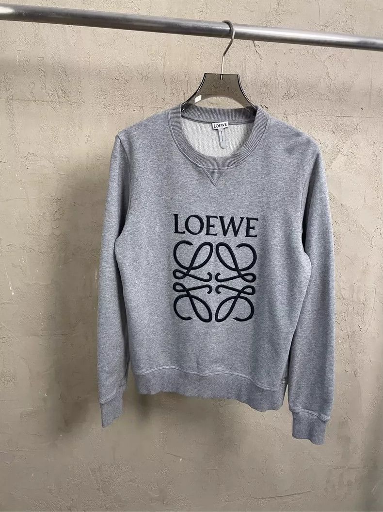 Loewe loewe Gray embroidered logo round-neck sweatshirt 2506-Next Size US XS / EU 42 / 0 - 1 Thumbnail