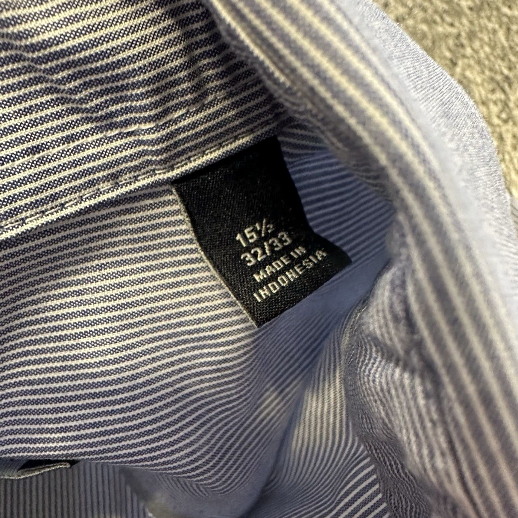 Tommy Hilfiger Tommy Hilfiger Dress Shirt Mens L Blue Striped TH Flex Collar Athletic Fit Shirt-Button Up Womens Mens? Size 42R - 4 Thumbnail
