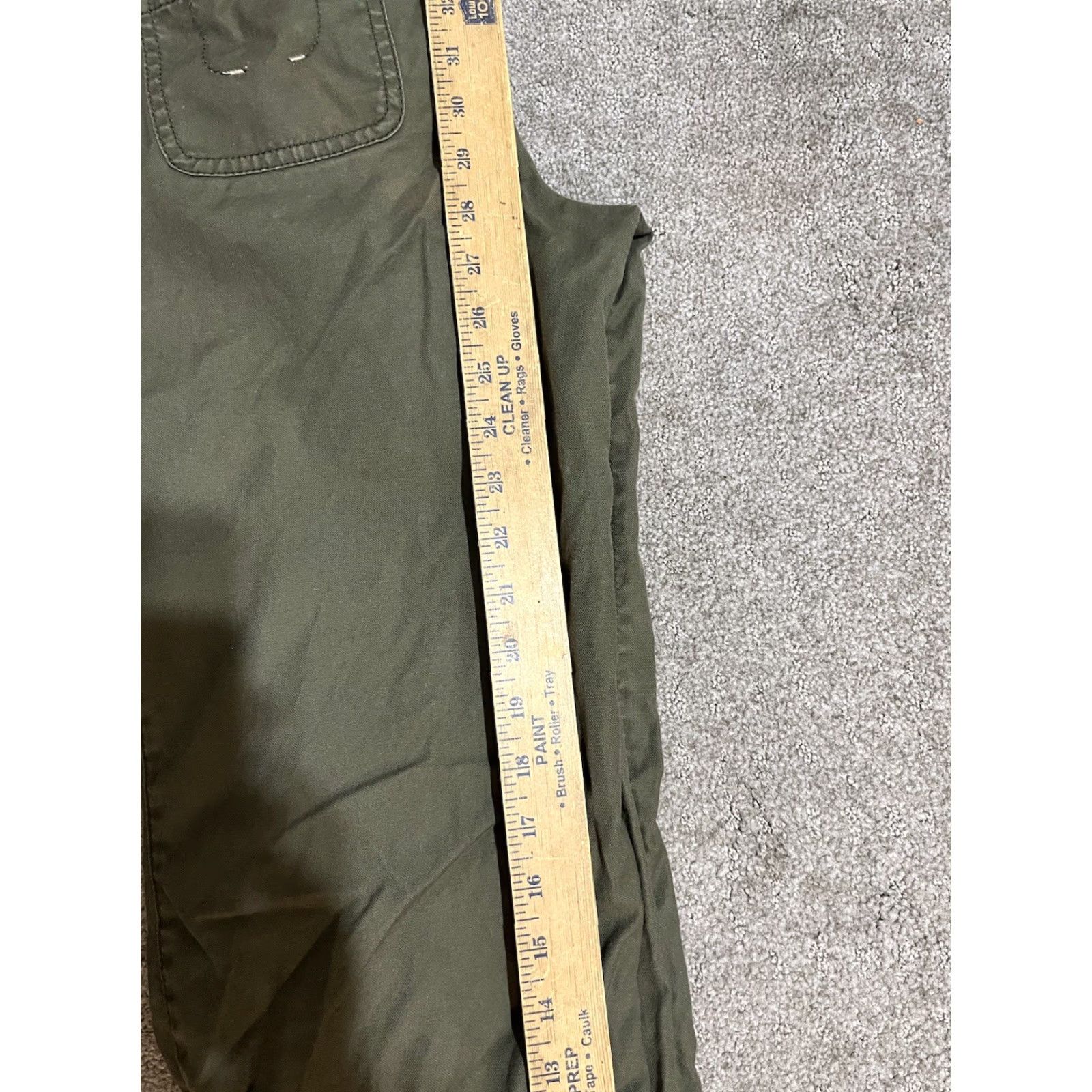 Ann Taylor VINTAGE Ann Taylor Loft womens Olive green Straight career pants 4 Petite Size 27" / US 4 / IT 40 - 7 Thumbnail