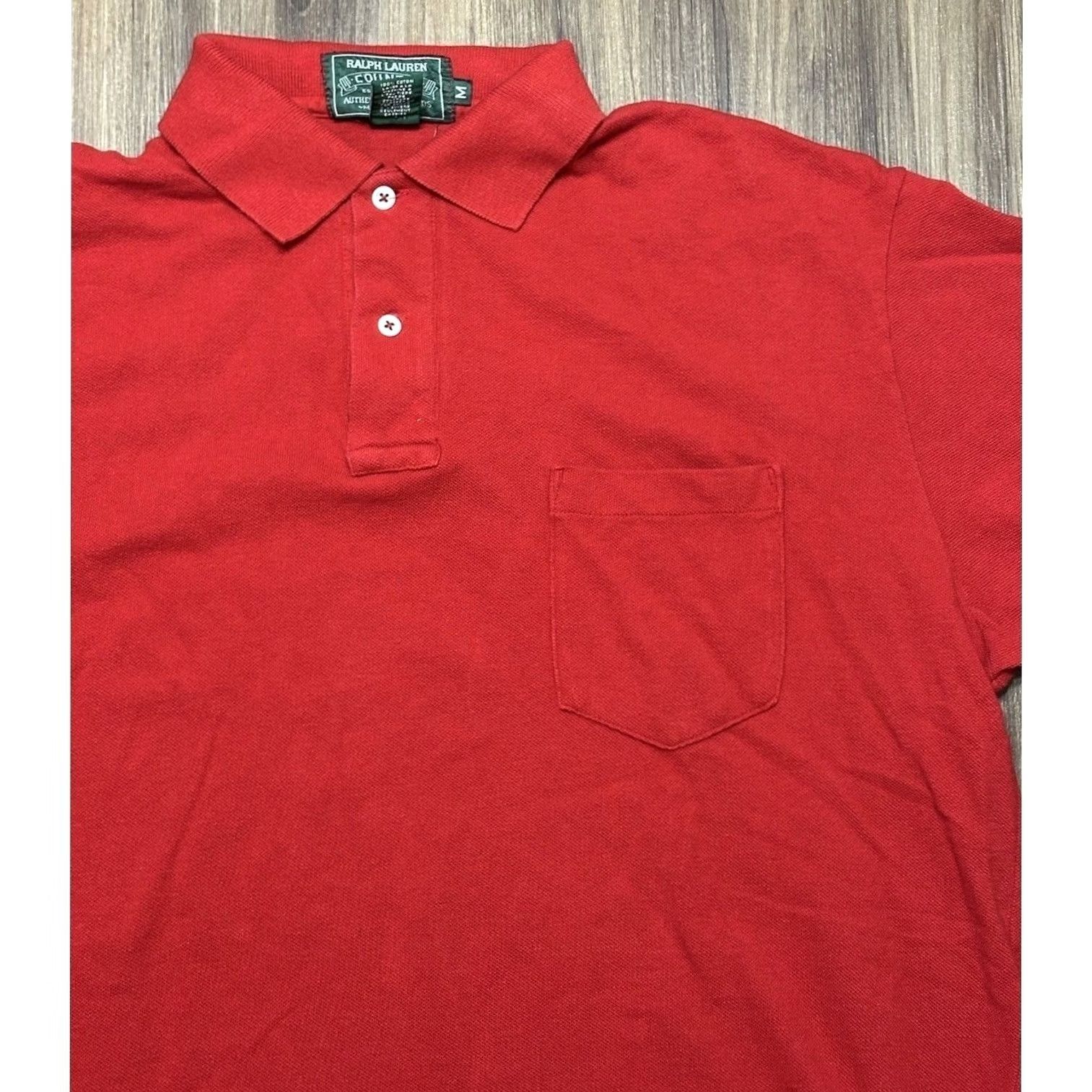 Polo Ralph Lauren Ralph Lauren Country Polo Shirt Men's Sz M Red Solid Cotton Size US M / EU 48-50 / 2 - 2 Thumbnail
