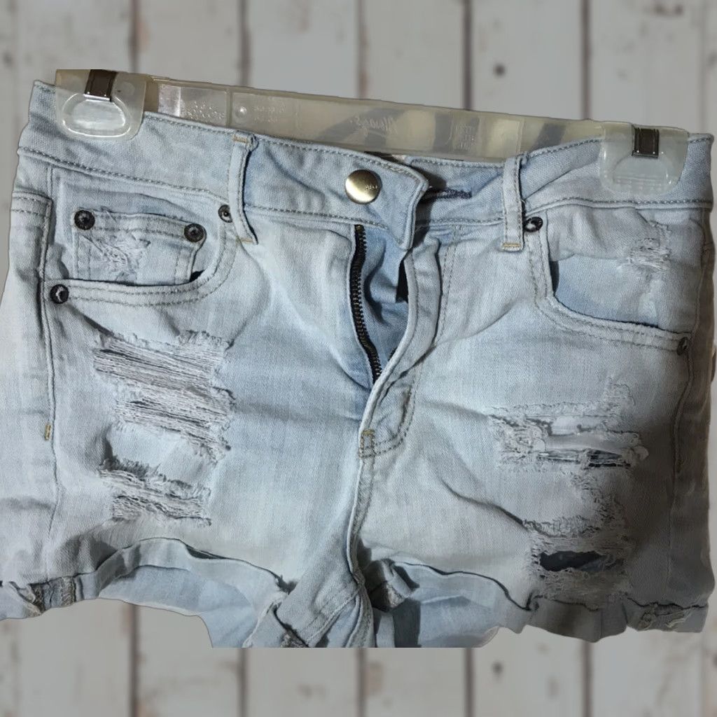 Shorts Femme American Eagle Stretch - Taille 4 - Coton/Élasthanne - Occasion Très Bon État