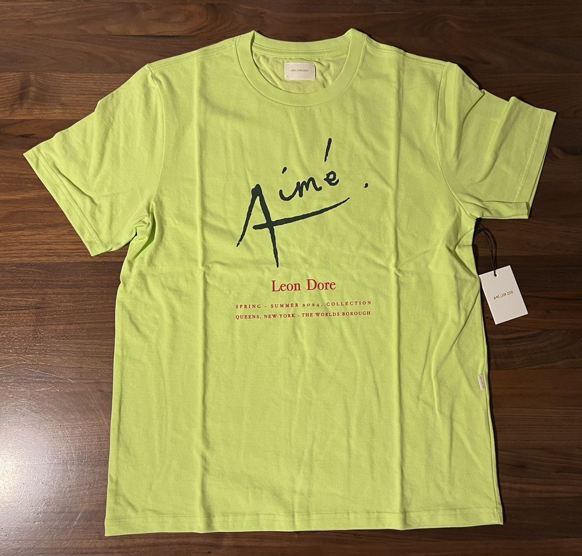 Aime Leon Dore ALD Signature Gallery Tee Green Size Medium