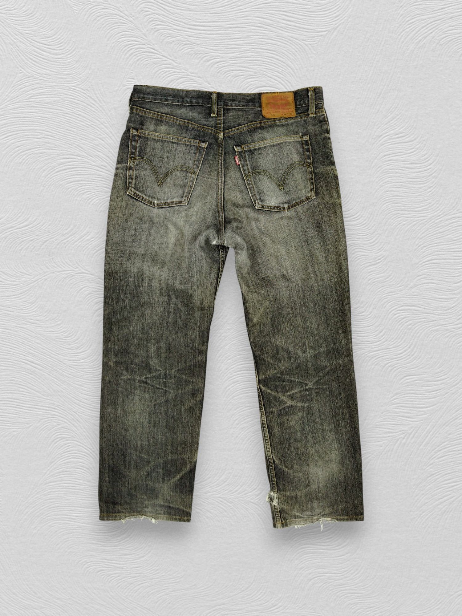 Levi's Black Distressed Vintage Levi's 502 34x28 Denim -JN937 Size US 34 / EU 50 - 2 Thumbnail