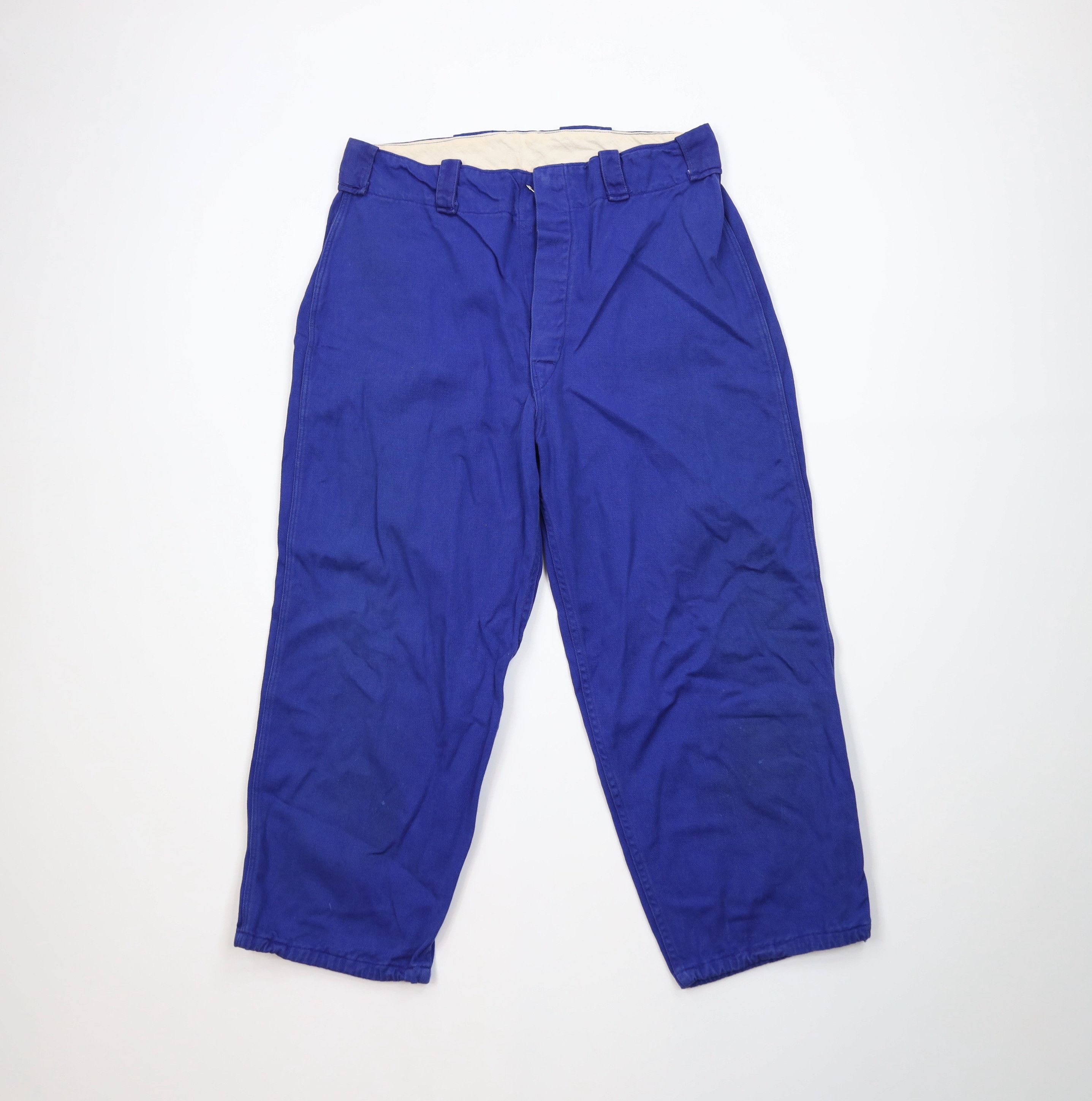 Vintage Vintage 40s 50s Button Fly Baseball Uniform Pants Blue USA Size US 34 / EU 50 - 1 Thumbnail