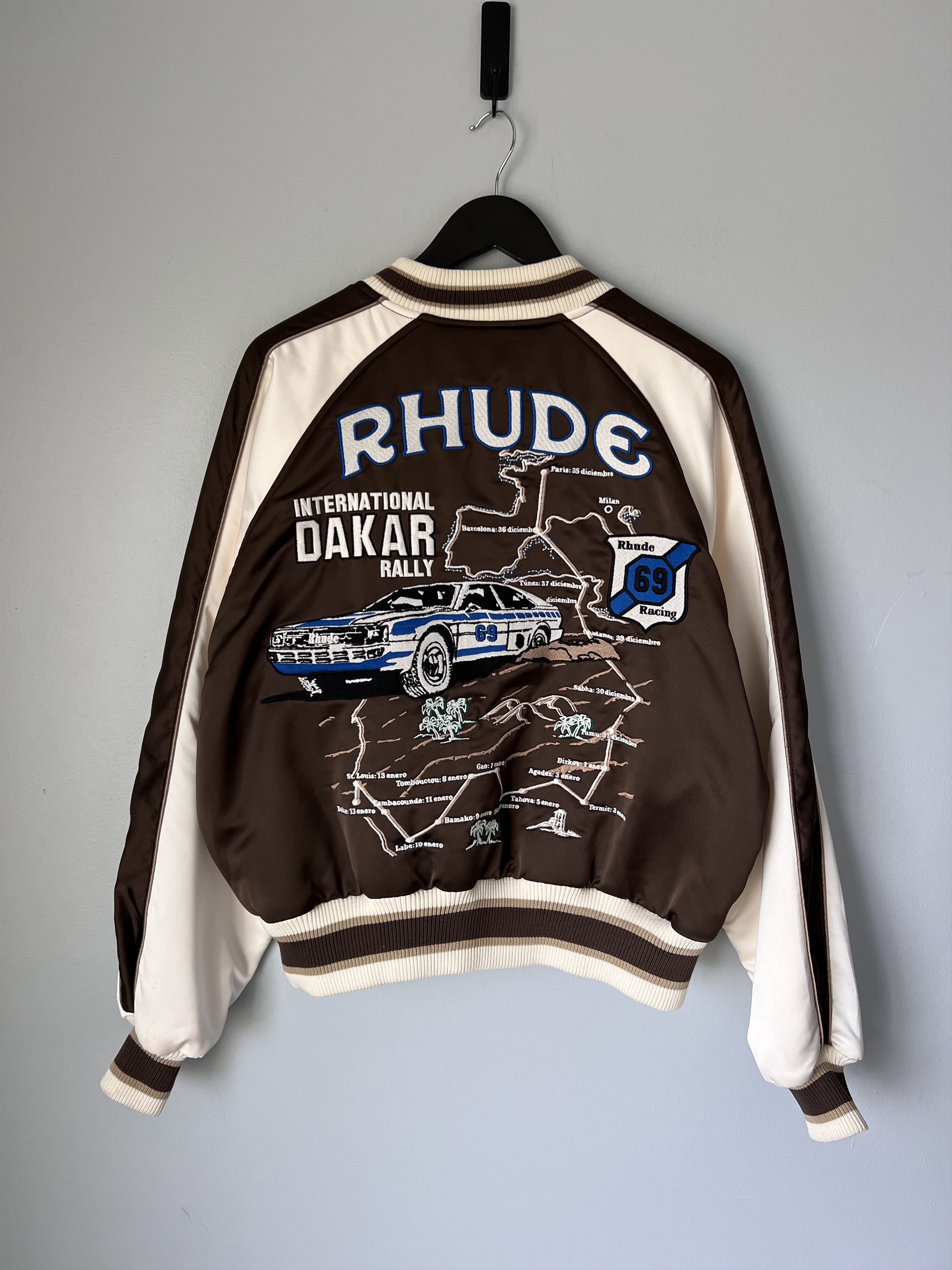 Rhude Rhude Crepe Satin Souvenir Jacket in Brown Size US M / EU 48-50 / 2 - 6 Thumbnail
