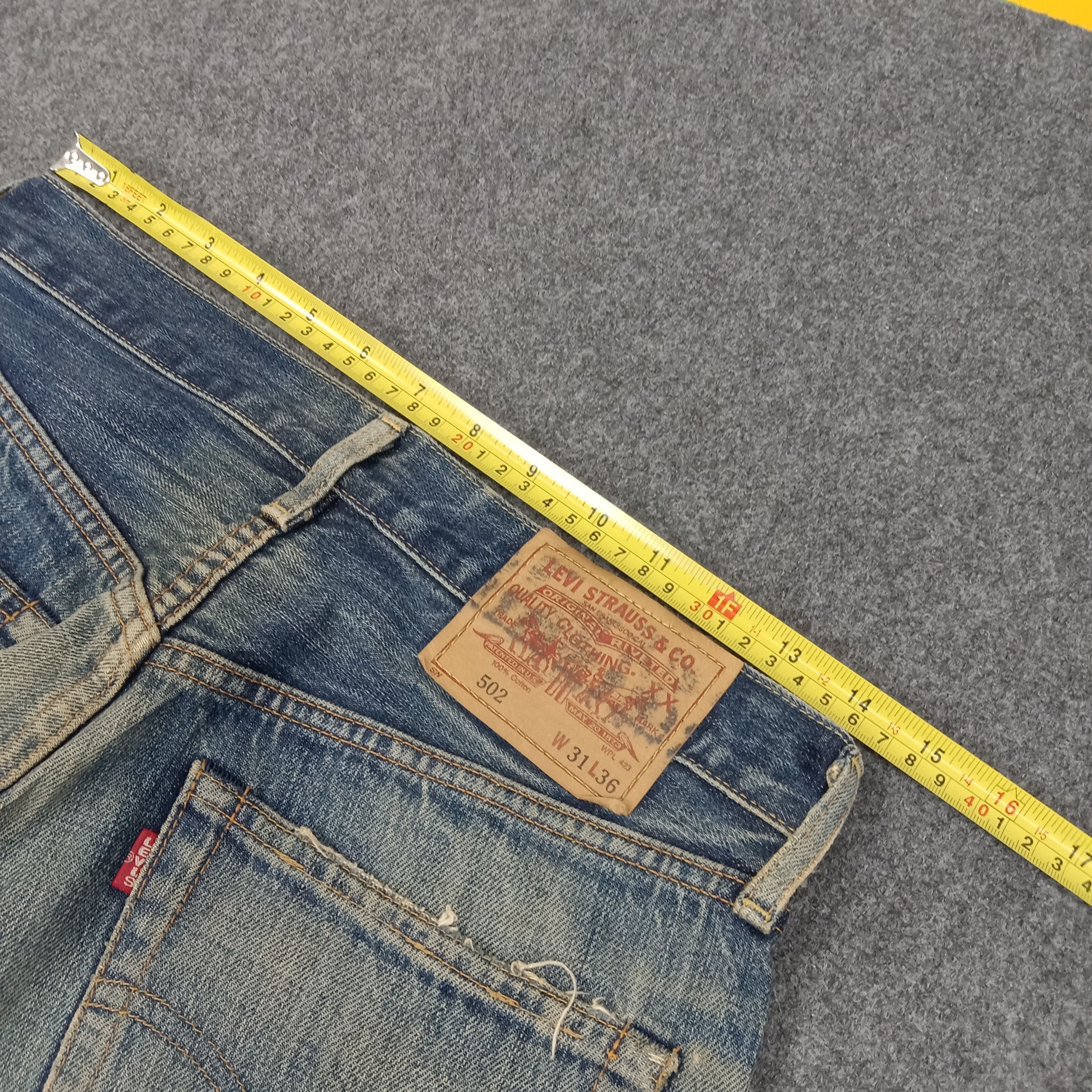 Levi's Levi's 502 Selvedge Distressed Denim Jeans C258N13 Size US 29 - 10 Thumbnail