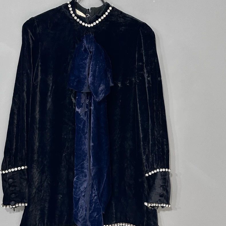Gucci Gucci High-priced rhinestone suede dress Size XS / US 0-2 / IT 36-38 - 2 Thumbnail