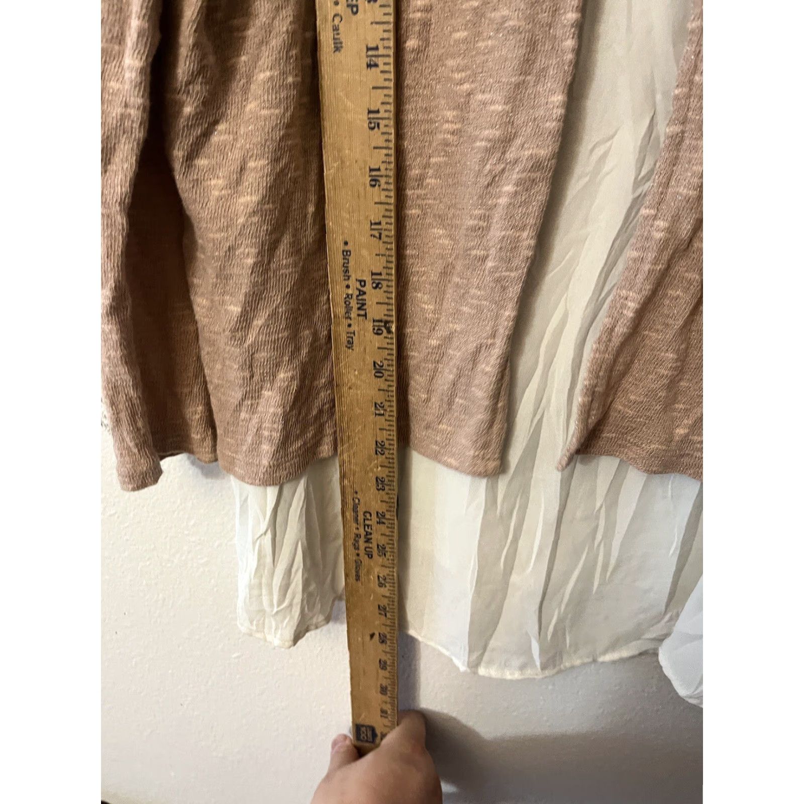 Loft VINTAGE LOFT Shirt Sweater Womens M Brown Ivory Scoop Neck Knit Pullover Long Sleeve Classic Modern Marled Metallic Size M / US 6-8 / IT 42-44 - 4 Thumbnail