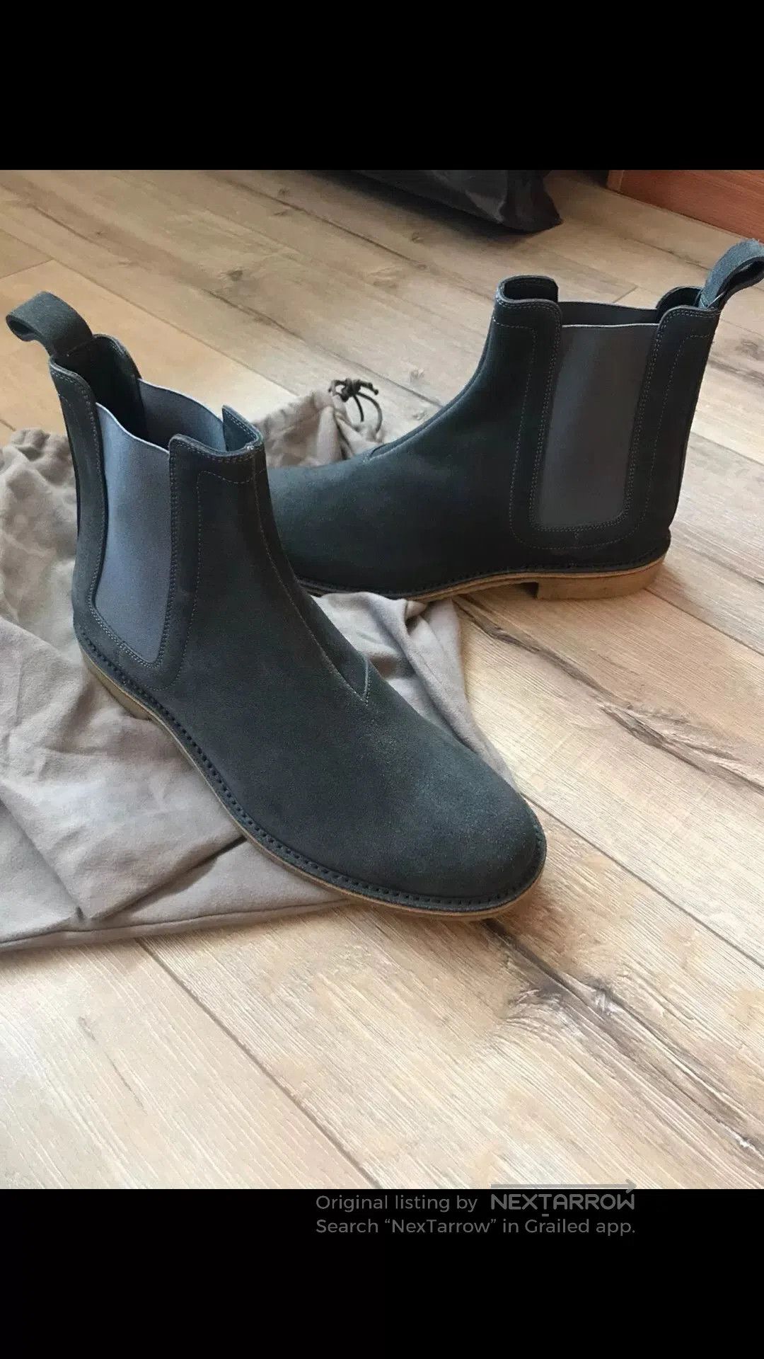 Bottega Veneta Bottega Veneta Dark Suede Chelsea Boots. Size US 10 / EU 43 - 1 Thumbnail