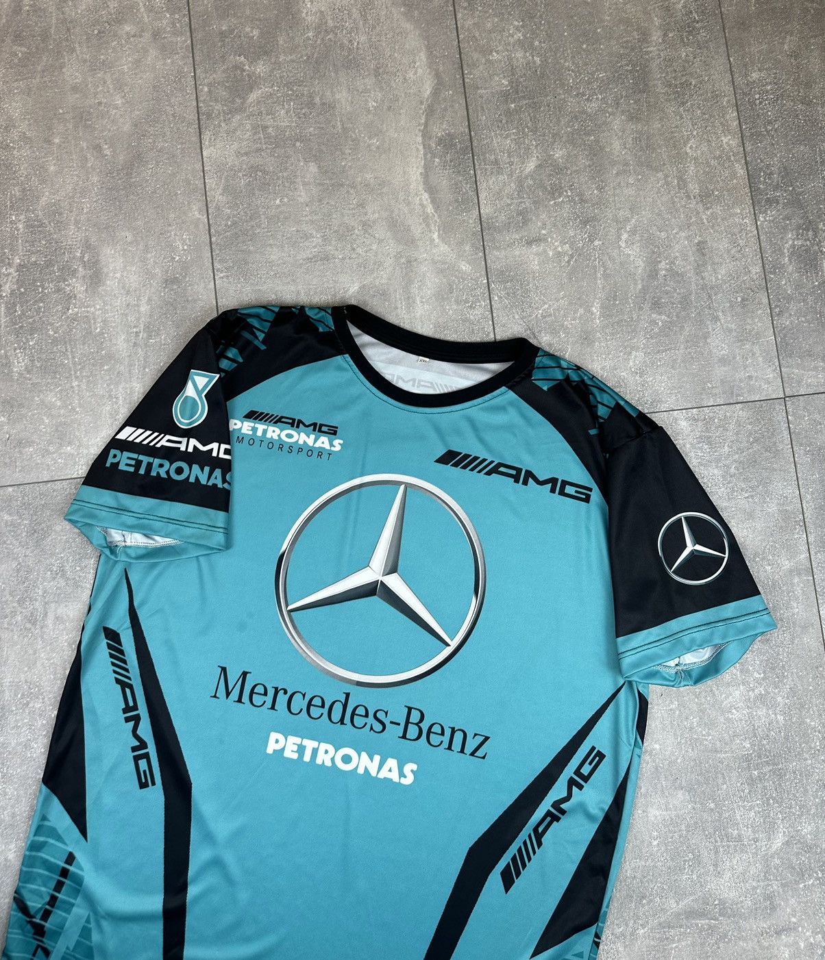 Mercedes-Benz Mercedes-Benz Pertonas Amg Racing Overprint Logo T-Shit Size US XXL / EU 58 / 5 - 9 Thumbnail