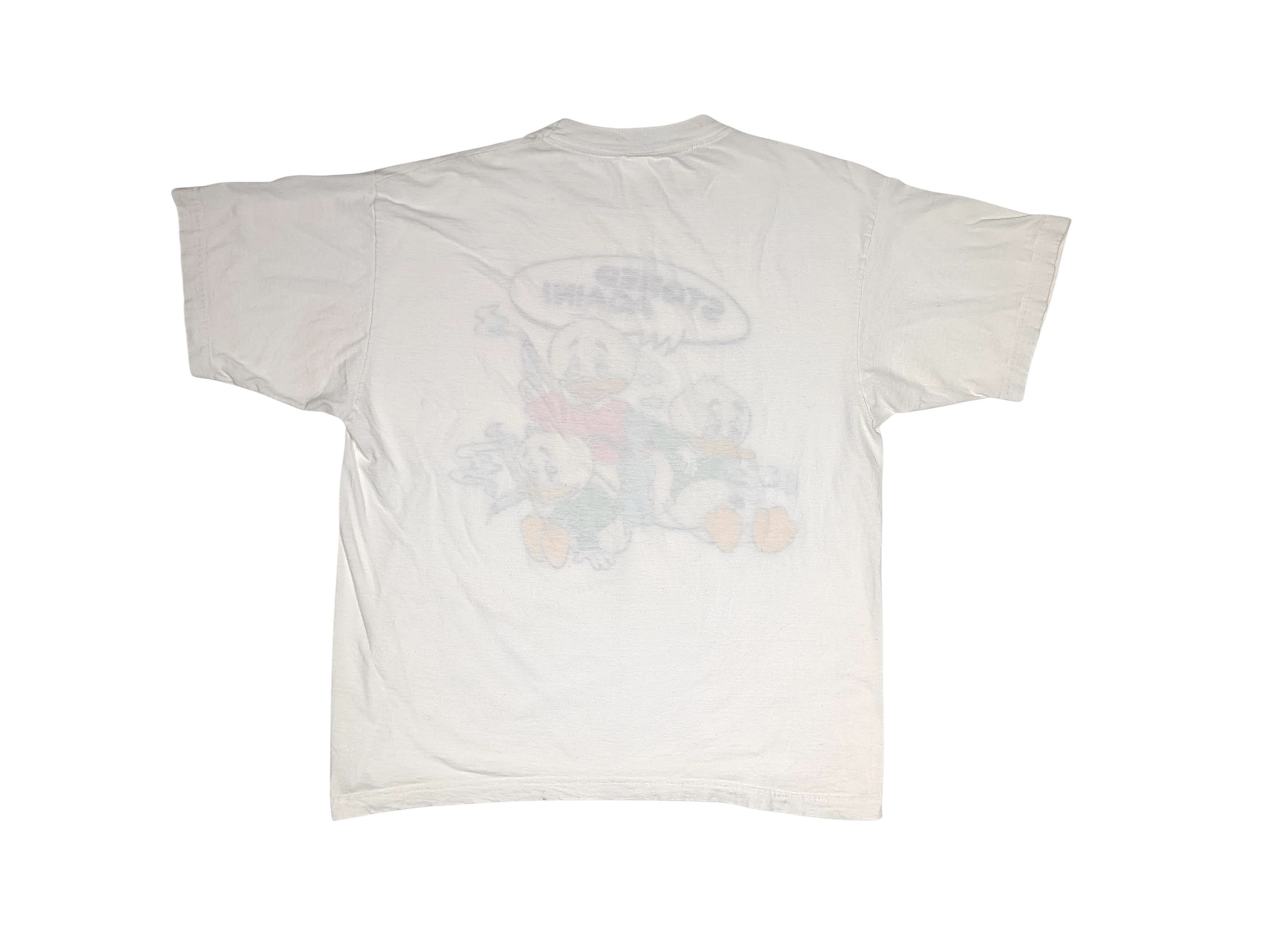 Vintage 90s Stoned Again Cartoon Weed Single Stich T-Shirt White Size US L / EU 52-54 / 3 - 3 Thumbnail