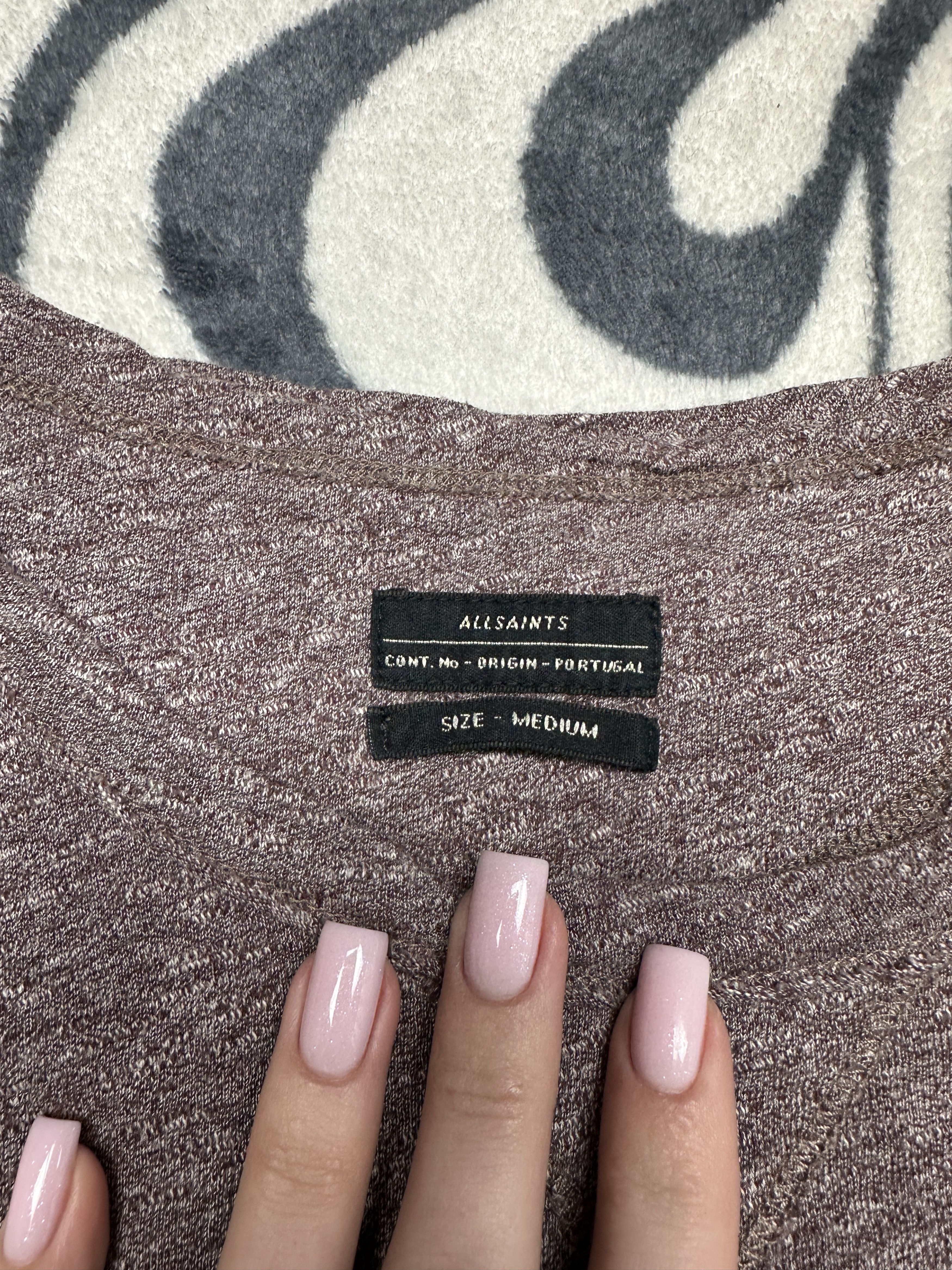Allsaints Allsaints Mens Slater Crew Neck Long Sleeve T-Shirt Size US M / EU 48-50 / 2 - 3 Thumbnail