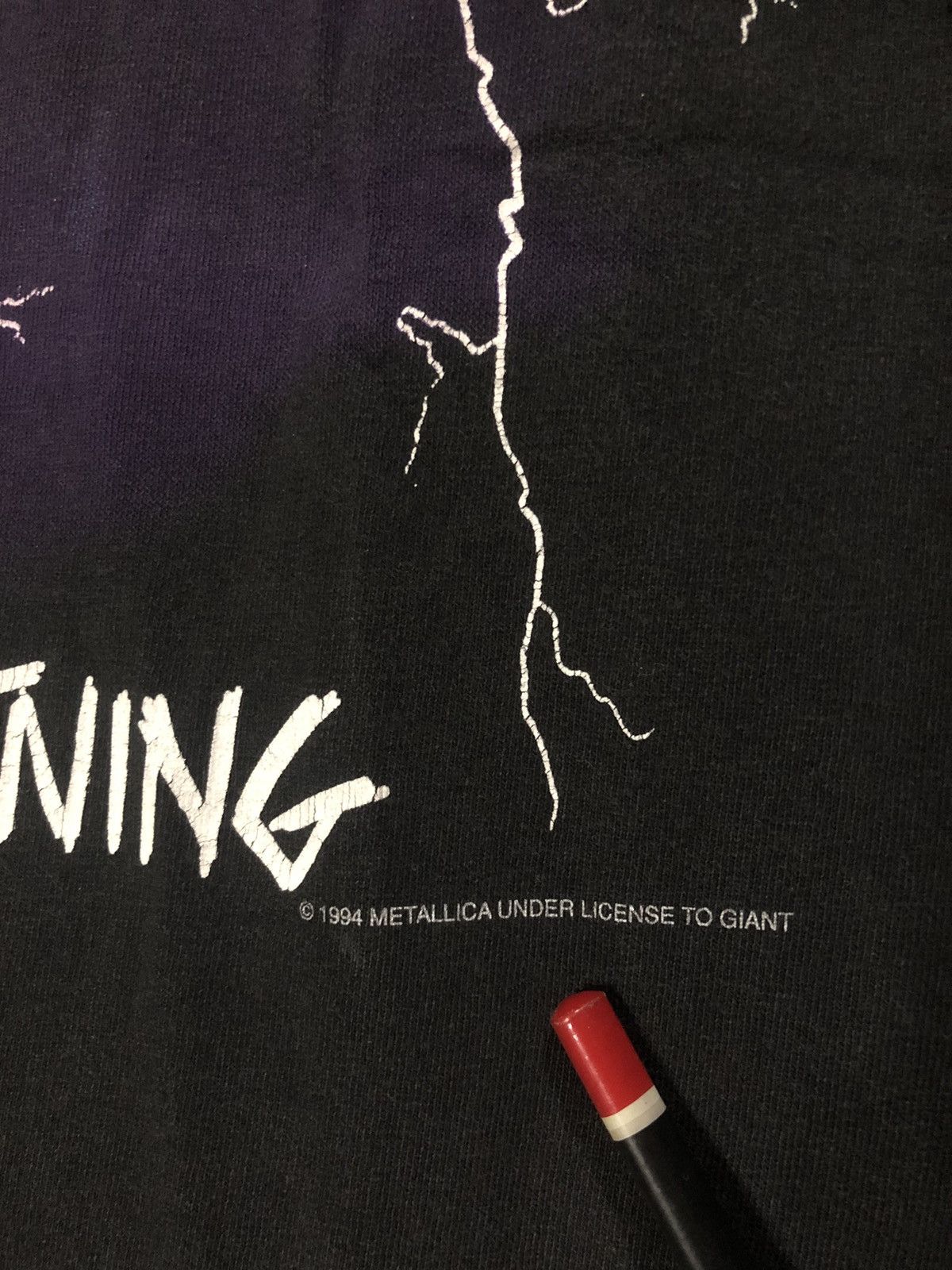 Band Tees × Metallica Vintage 1994 Metallica Ride The Lightning Shirt Giant Size US L / EU 52-54 / 3 - 8 Thumbnail