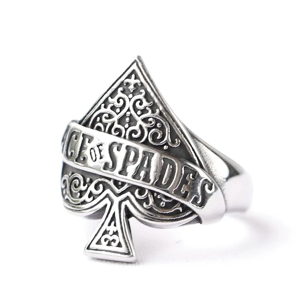 Jewelry Ace of spade Ring Streetwear Jewelry Fashion Gift Size ONE SIZE - 7 Thumbnail