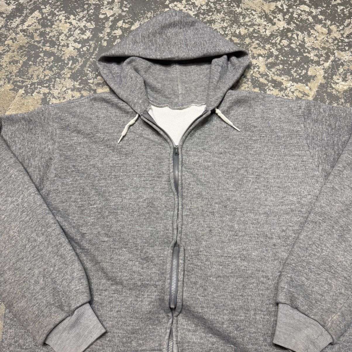 Vintage Vintage Grey Waffle Insulated Thermal Zip Hoodie Sweatshirt Size US M / EU 48-50 / 2 - 3 Thumbnail
