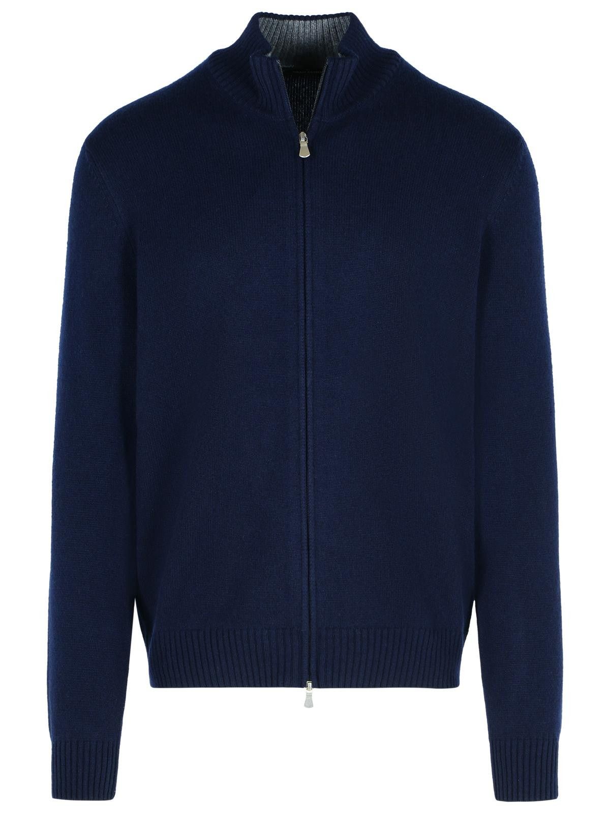 Gran Sasso GRAN SASSO Dark Blue Cashmere Sweater Size US XL / EU 56 / 4 - 1 Thumbnail
