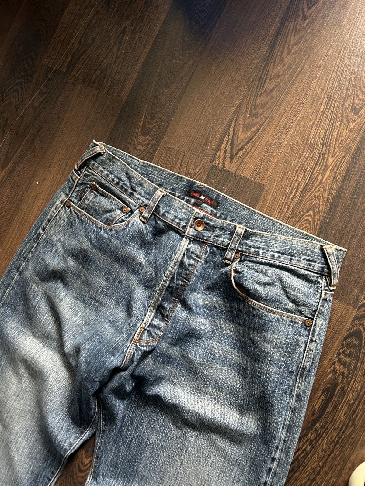 Paul Smith Red Ear × Vintage 💥 VINTAGE 💥 Paul Smith Red Ear Selvedge Distressed Jeans Size US 36 / EU 52 - 3 Thumbnail
