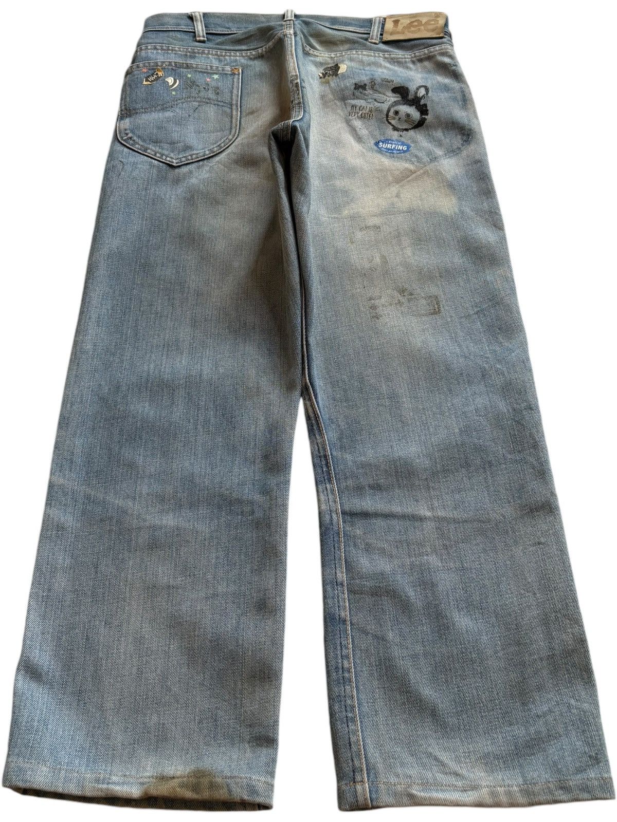 Lee Vintage Lee Riders Talon 42 Mud Wash Printed Baggy Jeans Size US 31 - 2 Thumbnail