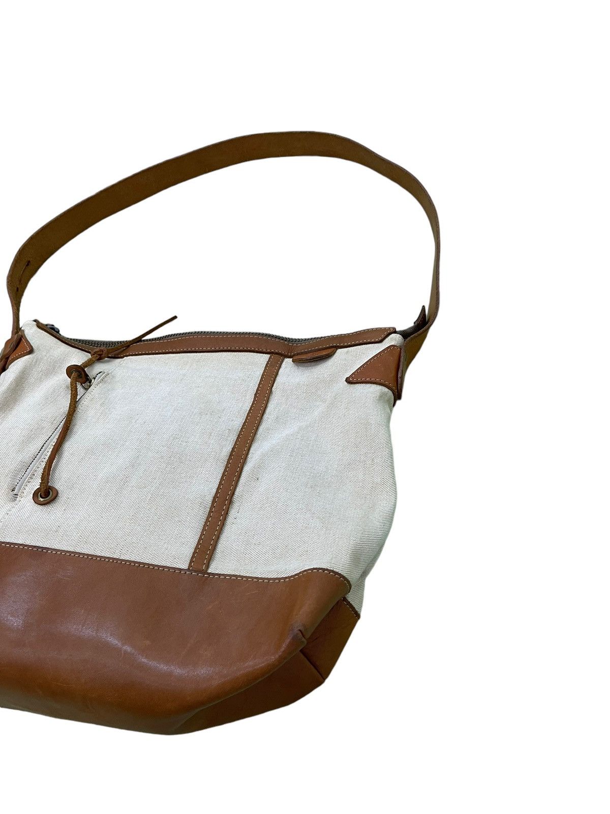 Japanese Brand Messenger Bag Teha Amana Leather Cotton Canvas Size ONE SIZE - 6 Thumbnail