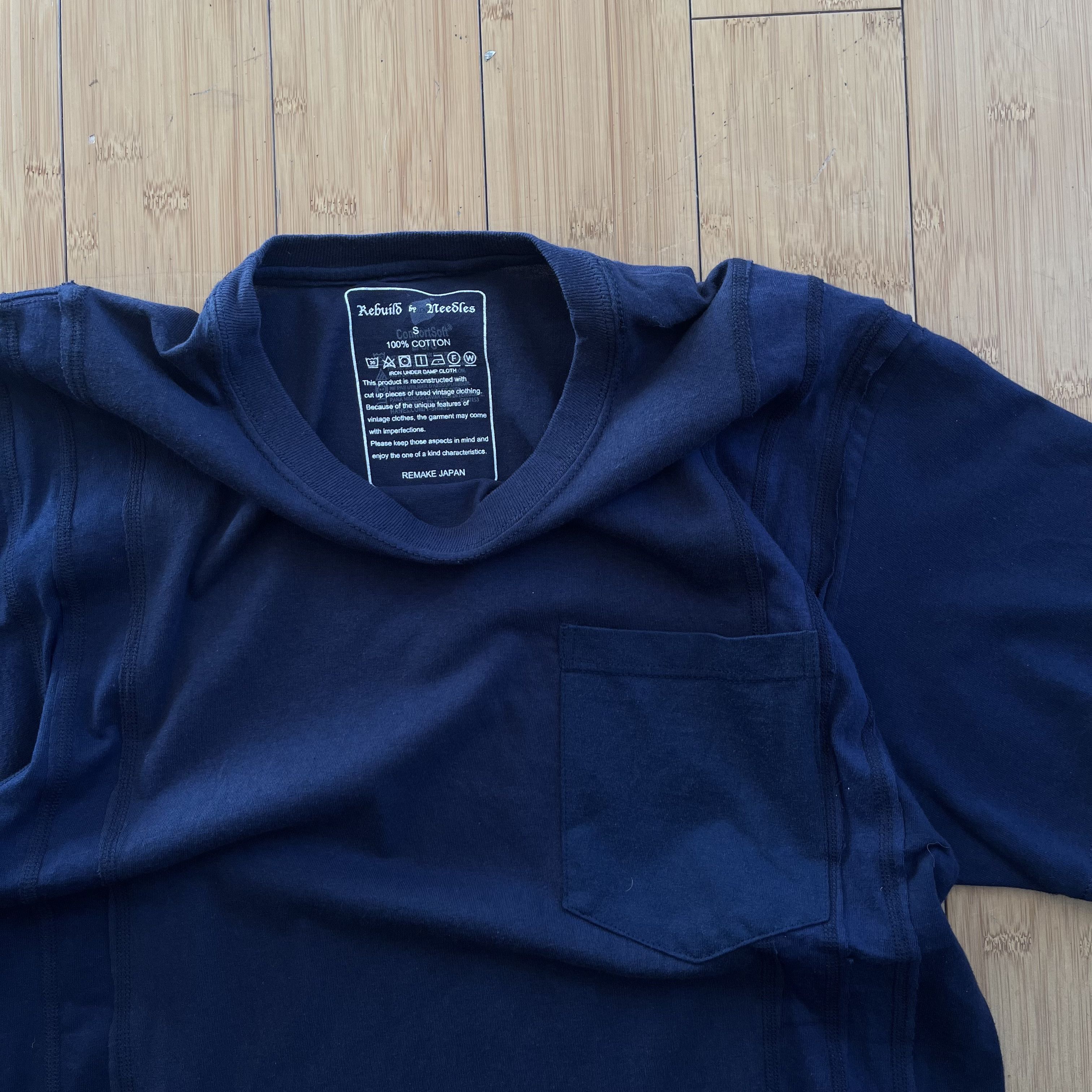 Needles Rebuild By Needles Reconstructed Navy T-Shirt Size US S / EU 44-46 / 1 - 3 Thumbnail