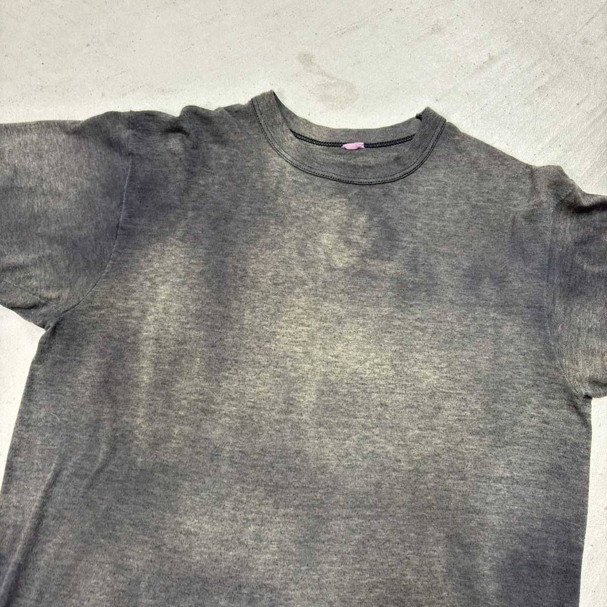 Vintage Crazy smokey faded 80s black blank tshirt Size US M / EU 48-50 / 2 - 4 Thumbnail