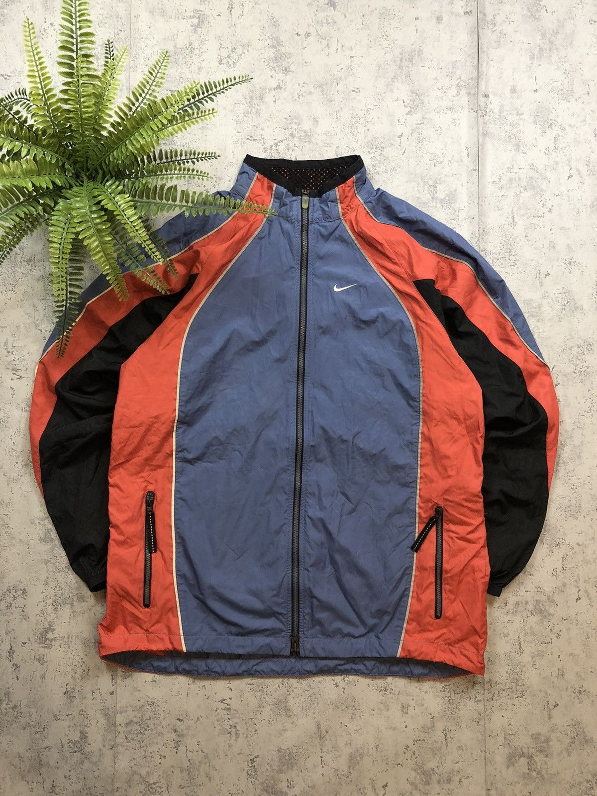 Nike × Vintage 90s Nike Swoosh Vintage Y2K Nylon Retro Oversized Jacket Size US M / EU 48-50 / 2 - 1 Thumbnail