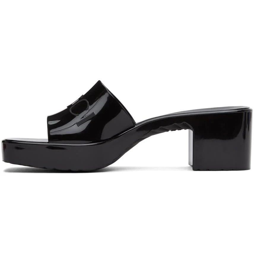 Gucci o1s1wg110225 Slide Heeled Sandals in Black Size US 6 / IT 36 - 3 Thumbnail