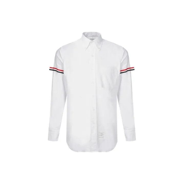 Thom Browne Thom Browne Classic Striped Long Sleeve Shirt Size US M / EU 48-50 / 2 - 1 Thumbnail