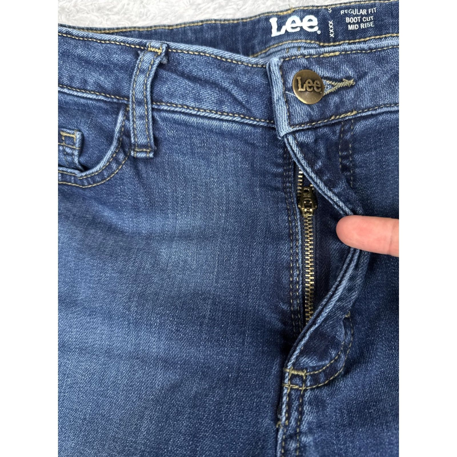Lee Lee Bootcut Jeans Womens 31x33 Blue Med Wash Mid Rise Regular Fit Denim Western Size 24" / US 00 / IT 34 - 5 Thumbnail