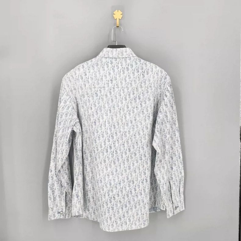 Dior Dior Logo Blue Long Sleeve Shirt Jacket-2505 Size US L / EU 52-54 / 3 - 2 Thumbnail