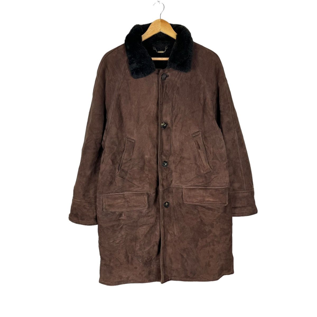 Salvatore Ferragamo 🔥SALVATORE FERRAGAMO LEATHER SHEARLING LONG JACKET Size US M / EU 48-50 / 2 - 1 Thumbnail