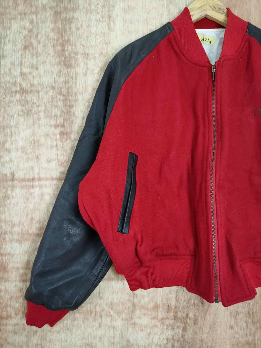 Vintage Hakka Homme scorpions red varsity wool jacket #4214DLAL Size US L / EU 52-54 / 3 - 7 Thumbnail