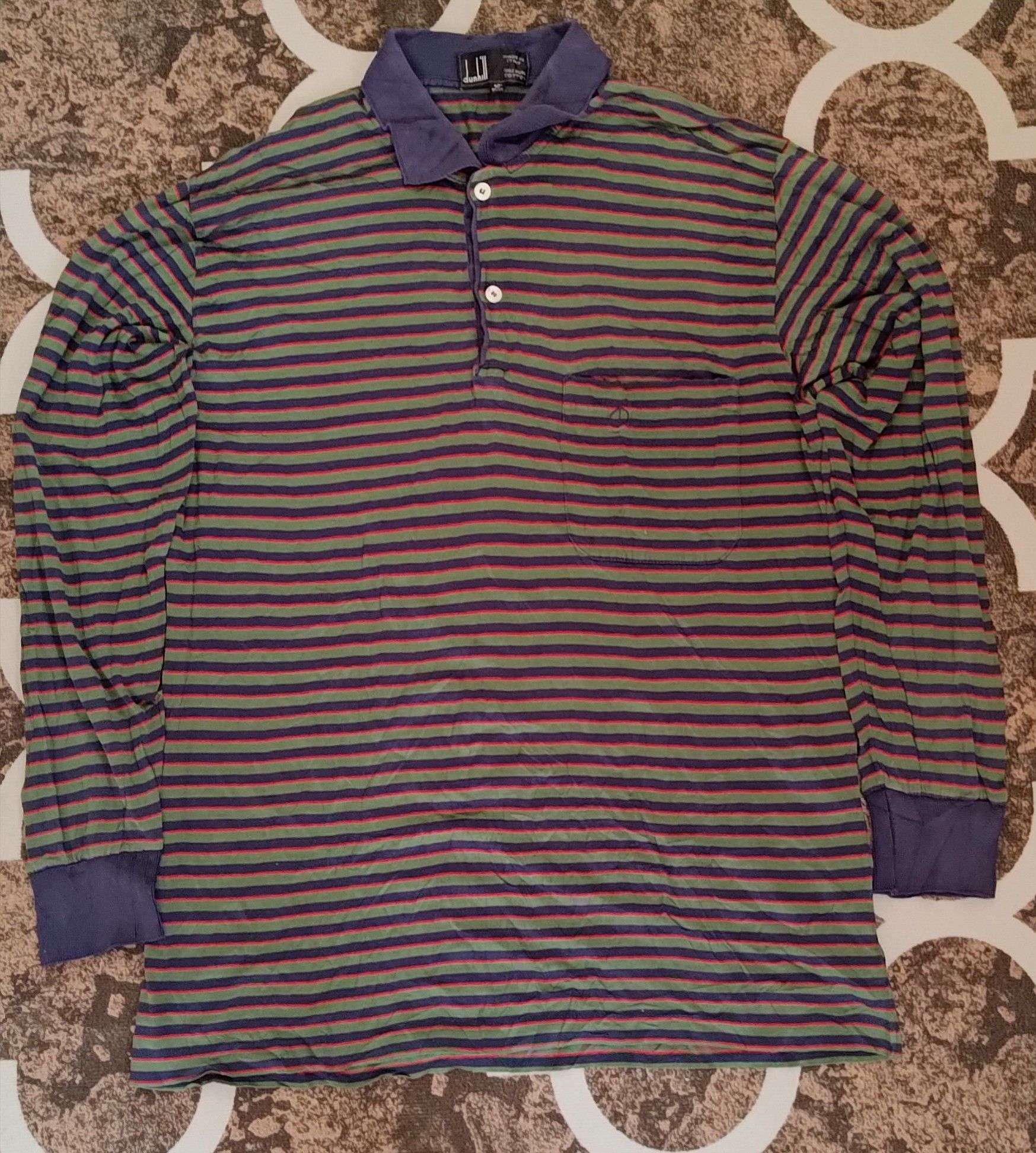 Alfred Dunhill Vintage Long Sleeve Alfred Dunhill Shirt Size US M / EU 48-50 / 2 - 1 Thumbnail