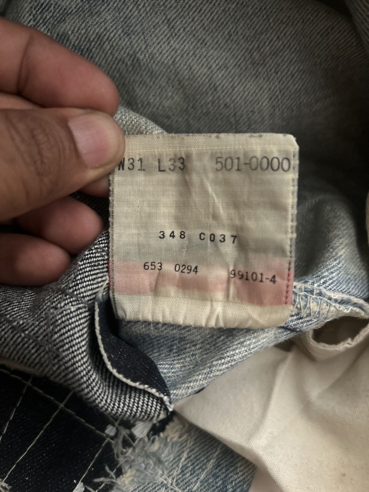 Levi's 90s Levis 501xx Vintage Usa Patchwork Denim Size US 30 / EU 46 - 17 Thumbnail