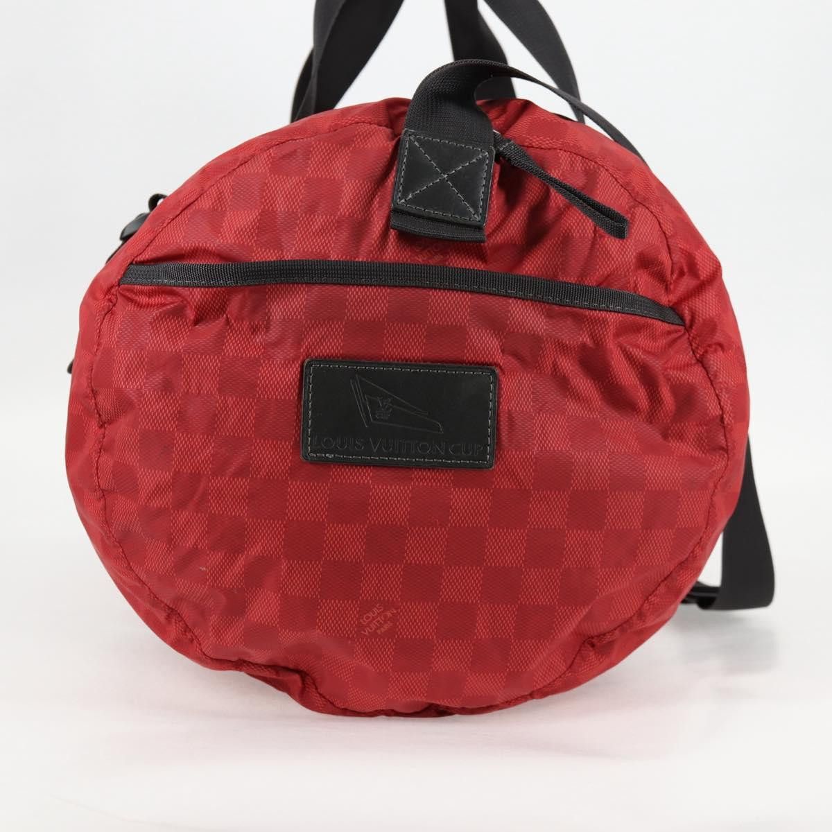 Louis Vuitton LOUIS VUITTON Damier Aventure Plat Ktical Boston Bag Red Size ONE SIZE - 3 Thumbnail